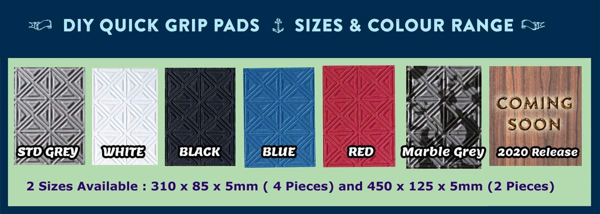 Grip Pads Sizes & Colours